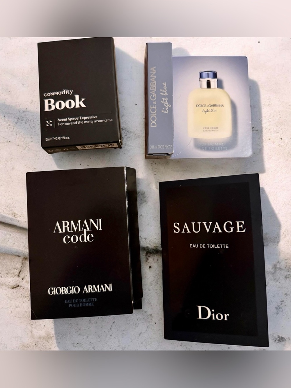 Various fragrances samples goody bag for HIM